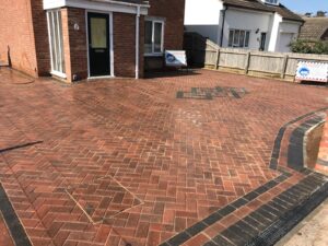 Block paving driveway installation in Ely