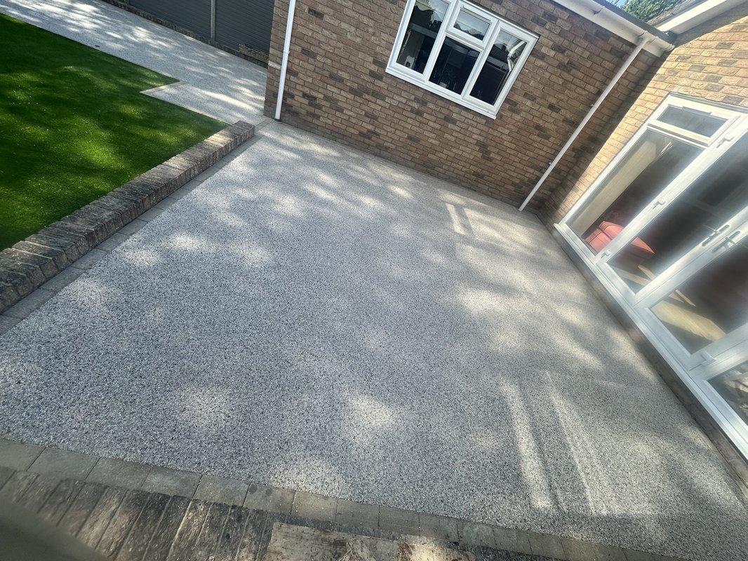 Resin patio installation in Sefton Way , Newmarket CB8 0DB - before work begins