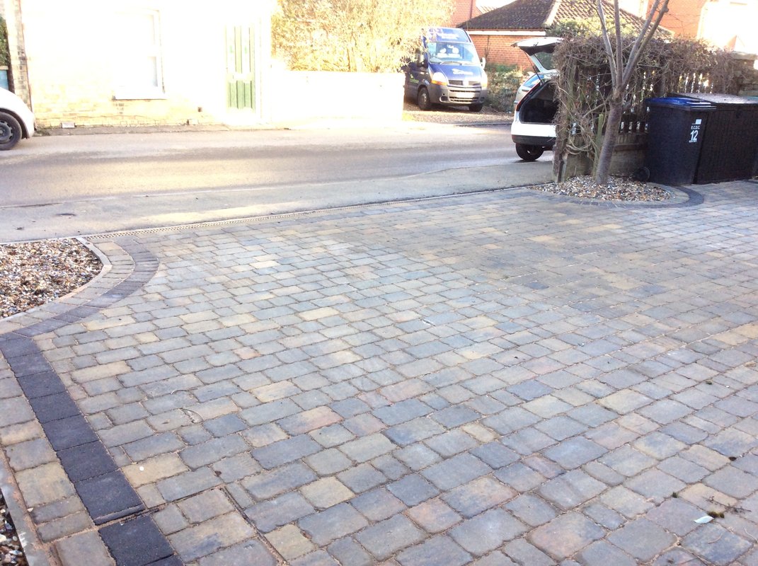 Completed block paving driveway project in New Path, Fordham, Ely, CB7 5JX