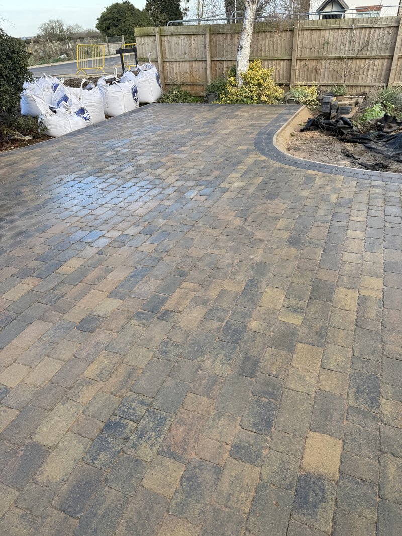 High-quality block paving driveway installation Chewells Lane, Haddenham, Ely, CB6 3SS