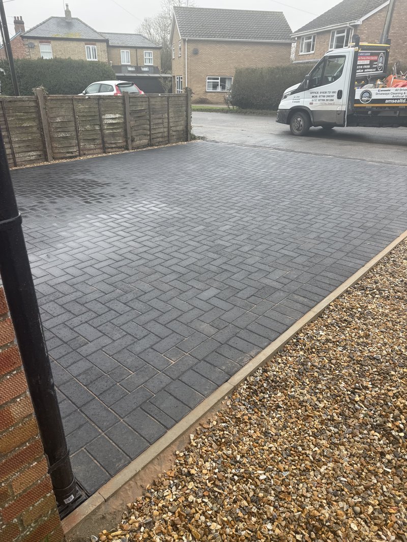 High-quality block paving driveway installation Beck Road, Isleham, CB7 5QS