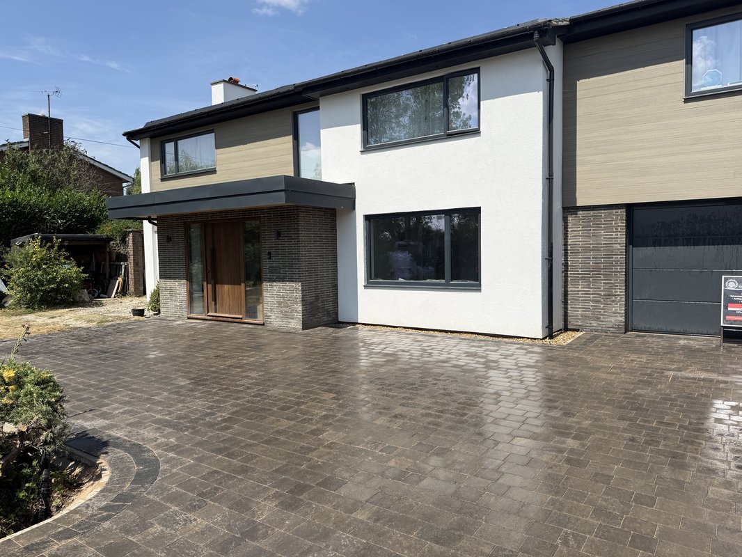 Block Paving driveway installation in The Footpath, Coton, CB23 7PX - before work begins